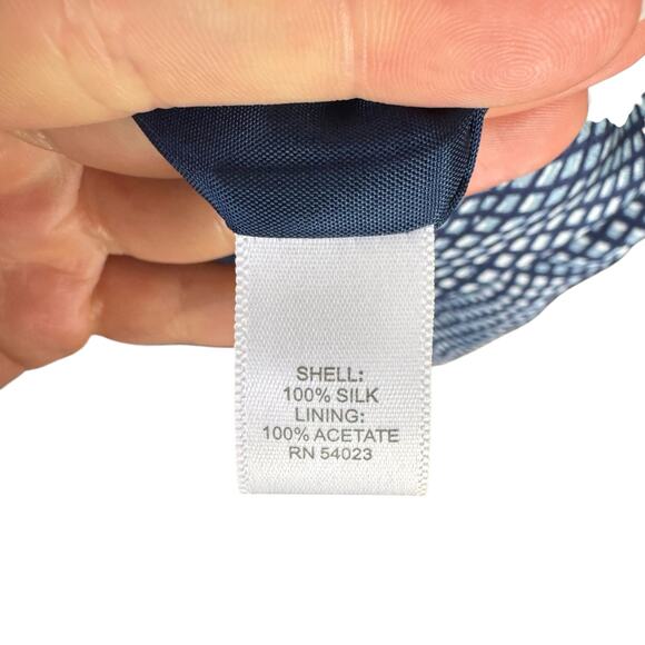 Banana Republic 100% Silk Blue Geometric Print Short Sleeve Mini Sheath Dress - Picture 10 of 11